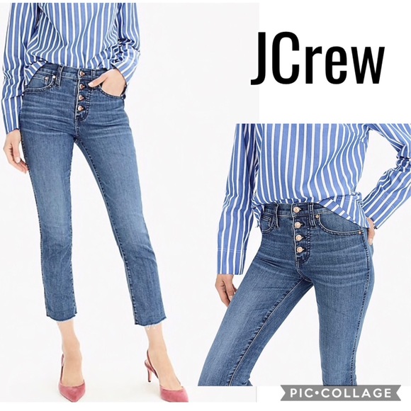 J. Crew Denim - ⬇️Vintage Straight Eco Button Fly Distressed Jeans